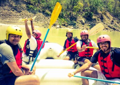 River Rafting in River Ganga.Rishikesh,India.