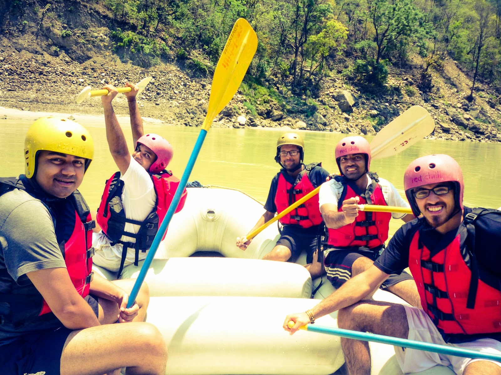 River Rafting in River Ganga.Rishikesh,India.